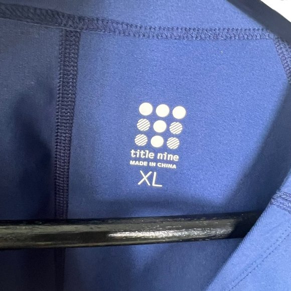 Title Nine Blue Long Sleeve Partial Zip Up Top XL - Picture 4 of 8